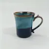 Suministro Exclusivo Transfronterizo de Tazas de Café Hechas a Mano Texturizadas con Patrón de Flujo Estilo Retro Europeo Horneadas en Horno, Tazas de Cerámica, Tazas de Oficina, Regalos de Tazas de Cerámica