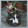 Fonte de Resina para Pátio Transfronteiriço com Água Corrente Decoração de Pato Elfo de Jardim Circulação de Água Ornamentos de Paisagem de Chão