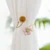Amarres para Cortinas de Metal de Lujo Ligero para Comercio Exterior Transfronterizo, Clips Florales Ajustables sin Taladro para Dormitorio y Sala de Estar, Venta al por Mayor