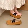 Zapatos Planos de Ballet de Verano 2026 Estilo Nuevo con Tira Cruzada y Suela Suave para Falda, Zapatos Mary Jane Retro Franceses con Punta Dividida Falsa para Mujer