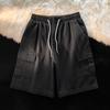 Pantalones cortos tipo cock con múltiples bolsillos para hombre, de verano, delgados, holgados, grandes, estilo Hong Kong, modernos, casuales, 5 pantalones