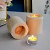 Suporte de Vela Aromaterapia de Madeira Moderno Simples Casamento Natal Taça de Vela Atmosfera Criativa Decoração de Casa Enfeites de Mesa
