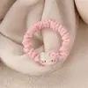 Goma para el pelo de lunares azules estilo coreano con un toque de alta gama, scrunchie de lazo para recoger el pelo en un moño, accesorio simple para el cabello