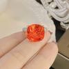Nuevo anillo de papalacha Fanta extragrande de 15 quilates con amatista, color princesa Anna y diamantes amarillos.