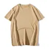 Camiseta de Manga Corta con Cuello Redondo de Color Sólido, Elástica en Cuatro Direcciones, Modelo Nuevo de Gama Alta, 220g, Paquete de 50, para Hombre, Diseño Simple con Estampado de Transferencia Térmica Antibacteriano y Tacto Frío