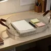 Cesta de Almacenamiento para Ducha de Baño para Estudiantes, Cesta de Drenaje para Dormitorio, Cesta de Ducha Transparente Simple, Cesta para Maquillaje