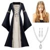 S-5XL Ropa para Mujer de Comercio Exterior Vestido para Adulto Disfraz Medieval Fiesta de Baile Atuendo para Actuación en Escenario Conjunto Ropa para Mujer
