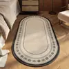 Alfombra Estilo Medieval Ovalada Manta de Cabecera para Dormitorio Sala de Estar Balcón Tatami Dormitorio Principal Habitación Especial Alfombra Larga para Piso