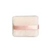 Puff para pó facial especial triângulo de veludo cristal super macio com pelo curto, puff redondo quadrado de dupla face com flanela