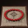 2026 Nuevo Modelo Simple Pulsera de Cinabrio Mineral Crudo de Cinabrio para Mujer Edición Conmemorativa del Zodiaco Perlas de Arena Púrpura Perlas de Vidrio