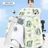 Funda impermeable para coche eléctrico para verano, protección solar de cuerpo completo con protectores para los hombros, adecuada para motocicletas eléctricas, universal para todas las estaciones, impermeable y a prueba de viento