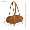 Cesta de almacenamiento tejida tipo ratán multicapa Soporte pequeño ovalado Cesta para platos de aperitivos Cesta para aperitivos y frutas del hogar Plato de frutas para hotel