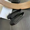 Sapatilhas Mary Jane Femininas 2026 Estilo Novo de Primavera Inspiradas em Chanel Lantejoulas Bico Quadrado Suave Sapatos Baixos com Laço
