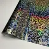 Película de mudança de cor para carro em fibra de carbono forjada a laser PET de alta temperatura, decoração interna e externa, adesivos de carroceria de carbono preto brilhante, flor de puxar