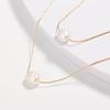 Colar de estilo europeu e americano moda colar multicamadas Colar de alto sentido nicho design sentido Pérola Jóias colar mulheres Atacado