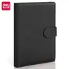 Cuaderno Deli 3151 A5 Carpeta de 6 Agujeros Cuaderno de Negocios de Piel Sintética con Páginas Cuadriculadas para Facturación
