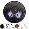 Lufing Disco de Mano Tambor de Mano Handpan Disco de Mano 440 Hertz 432 Hertz Forjado a Mano Tambor Etéreo Tambor de Lengüeta de Acero