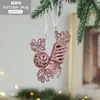 Plástico Polvo Pegajoso Rosa Polvo Dorado Adornos de Navidad Suministros para Decoración de Árbol de Navidad Decoraciones Colgantes Decoración de Escena Navidad