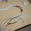 Corda para Pingente Tecida à Mão, Cordão de Colar com Nó Chinês Ajustável, Corda para Pendurar Fivela da Paz, Alça de Pescoço para Homens e Mulheres, Estilo Simples