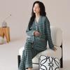 Ropa Postparto Otoño e Invierno Pijama de Mujer con Almohadillas para Lactancia Manga Larga Postparto Imitación de Algodón Se Puede Usar Fuera de Casa Conjunto de Ropa para el Hogar