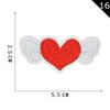 Yuanda nuevo amor bordado tela pegatinas serie bordado a máquina tela pegatinas bordado pegatinas accesorios de ropa parche DIY