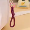 Cordón trenzado de malla multicolor bestseller transfronterizo, accesorio universal multifuncional para teléfono, llavero corto, decoración para bolso