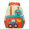 Mochila Infantil 2025 Nylon Bloques de Color Dibujos Animados Jardín de Infancia Bolsa Escolar Gran Capacidad Moderna