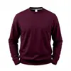 Moletom Masculino Casual de Cor Sólida, Gola Redonda, Estilo Clássico Solto, Forrado com Lã, Pesado, Outono e Inverno, Europeu e Americano, para o Trabalho, Tamanho Plus
