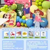 Crayon Shin-Chan e Chibiusa Menino e Menina Mês Completo 30 Dias Banquete de Cem Dias Decoração de Aniversário Placa de KT Balões