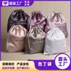 Bolsa de Almacenamiento Personalizada de Fábrica con Cordón de Satén Bolsa de Satén de Seda Empaque de Joyería Bolsa con Cordón para Pelucas de Seda Bolsa con Cordón