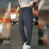 2026 Nuevos Pantalones Casuales de Seda Helada para Hombre, Pantalones Largos Elásticos Holgados Finos de Verano, Pantalones Frescos y Transpirables 891