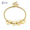Pulsera de amor transfronteriza letras diy nombre de familia regalo del día de la madre pulsera de corazón fabricantes de origen venta al por mayor