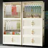 Guarda-roupa infantil simples, sem necessidade de instalação, armário de armazenamento de roupas para casa, armário dobrável multicamadas, armário de armazenamento, armário com prateleiras