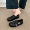 Mocasines de Terciopelo Retro Estilo Británico para Mujer 2025 Otoño e Invierno Nuevos Versátiles Casuales Hebilla de Lujo Accesible Zapatos Pequeños de Cuero para Mujer de Moda