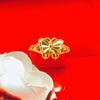 Anillo de oro arena para mujer que no se desvanece por mucho tiempo, pequeño dulce, imitación oro, abierto, anillo para mujer, accesorios de aleación de cobre, nuevo al por mayor