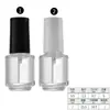 Botellas Transparentes Redondas y Cuadradas para Esmalte de Uñas 5ml 10ml 15ml Botellas de Vidrio para Cosméticos con Tapa y Pincel
