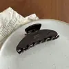 Nuevo Pasado de Frontera Maillard Pinza para el Cabello de Tamaño Grande Etiqueta Dorada Marrón Chocolate Pinza de Tiburón Simple y de Gama Alta para el Cabello en la Parte Posterior de la Cabeza