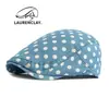 Gorra de Lunares para Mujer, Boina Ligera y Transpirable de Verano, Gorra de Pico Retro Británica, Gorra Versátil de Estilo Europeo y Americano