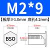 Acero al Carbono Galvanizado Espárrago de Agujero Ciego Tuerca Hexagonal Columna Chasis Lámina Metálica Placa de Presión Tuerca Columna Bso-M2M2.5M5M6M8