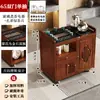 Mesa de Té Móvil, Mesa de Té Pequeña para Uso Doméstico, Nuevo Juego de Té Kung Fu Estilo Chino, Tetera Integrada, Gabinete de Té, Carrito de Té, Mesa de Té