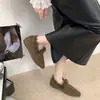 Zapatos de Algodón para Mujer, Mocasines Slip-on de Felpa y Lana de Cordero, Otoño/Invierno 2026, con Aumento Oculto de Altura y Punta Cuadrada para Calidez