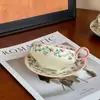Série Flutuante Criativa Conjunto de Xícara e Pires de Café Caneca de Cerâmica Chá da Tarde no Escritório Xícara de Café Xícara de Água
