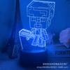 Lámpara de Noche 3D de Juego Minecraft USB Colorida Táctil con Control Remoto para Dormitorio Regalo Creativo