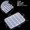 Caja de Almacenamiento de 5 Compartimentos, Caja de Plástico Transparente para Señuelos de Pesca, Caja de Almacenamiento para Joyería, Caja de Embalaje para Piezas con Múltiples Compartimentos