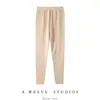 Pantalones de punto para mujer de cachemira, lisos, de cintura alta, sin costuras, para usar por dentro y por fuera, ajustados, adelgazantes, otoño e invierno, nuevos.