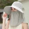 Chapéu de Sol Infantil Verão Ciclismo Chapéu de Sol Pesca Máscara Facial Chapéu de Sol Proteção UV ao Ar Livre Chapéu de Pescador