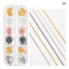 Cadena de decoración de uñas transfronteriza de 34 colores japoneses con taladro, cadena decorativa de metal para uñas, decoraciones para uñas