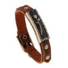 Joyería de piel de vaca vintage europea y americana al por mayor pulsera de cuero rosa pulsera de cuero ajustable para hombre joyería de cuero