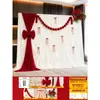Decoración de boda, bata de mañana, fondo para fotos, escena de boda, montaje de habitación nupcial, dormitorio, decoraciones en forma de corazón y arreglos florales