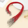 Collar de cuerda de cuero con hilo encerado, color negro, accesorio colgante de joyería de una sola cuerda, oferta transfronteriza de Amazon